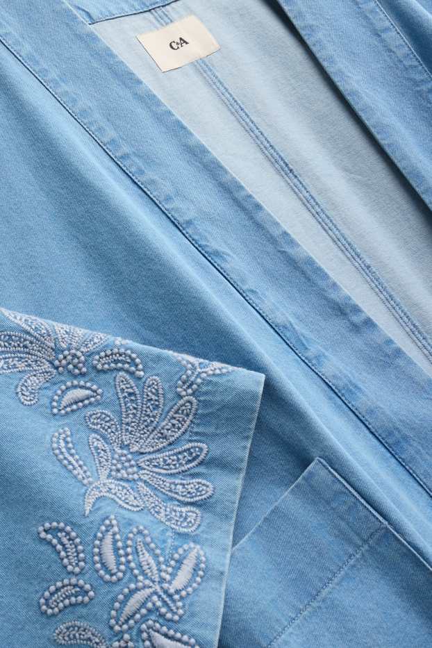 Women - Denim kimono - denim-light blue