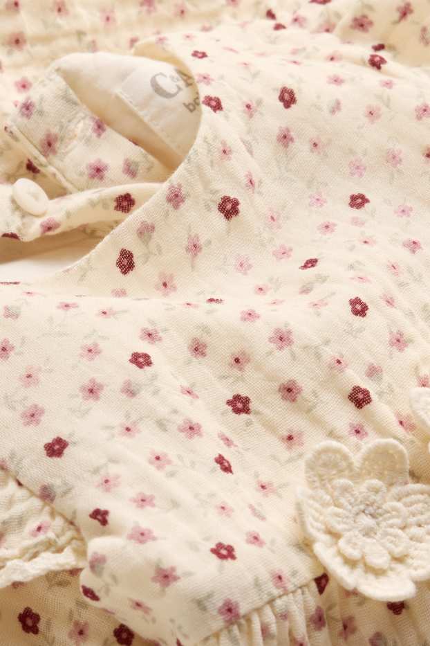 Bebeluși - fete - Floricele - rochie bebeluși - galben