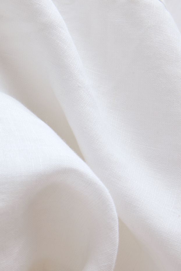 Damen - Leinen-Bluse - weiss