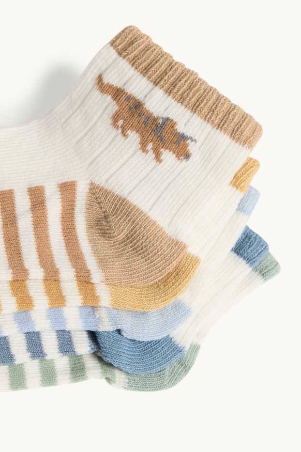 Nadó nen - Paquet de 5 - dinosaures - mitjons amb dibuix per a nadó - blau