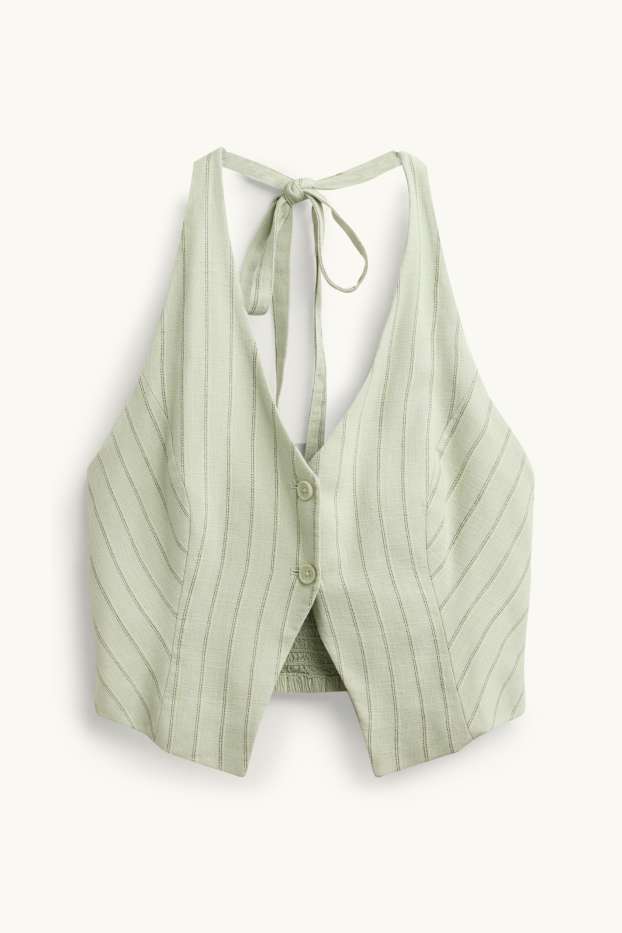 Mujer - Chaleco - entallado - verde menta