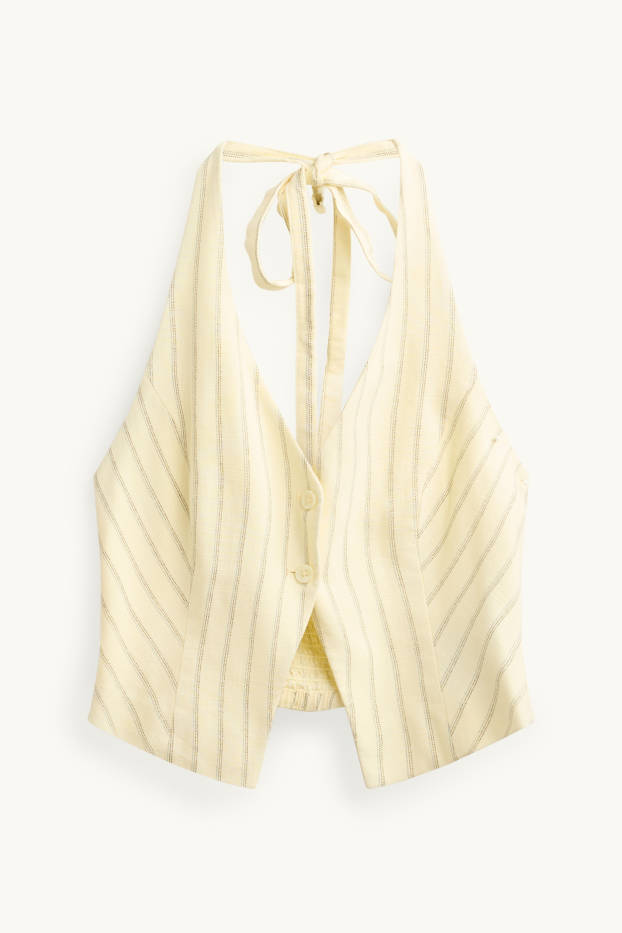 Mujer - Chaleco - entallado - amarillo