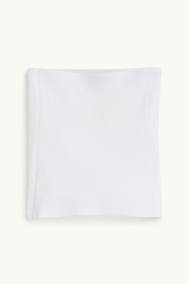 Femmes - Haut bandeau court - blanc