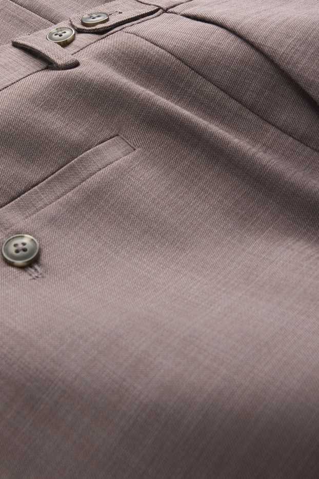 Heren - Broek uit het combi-systeem - regular fit - stretch - bruin-mix