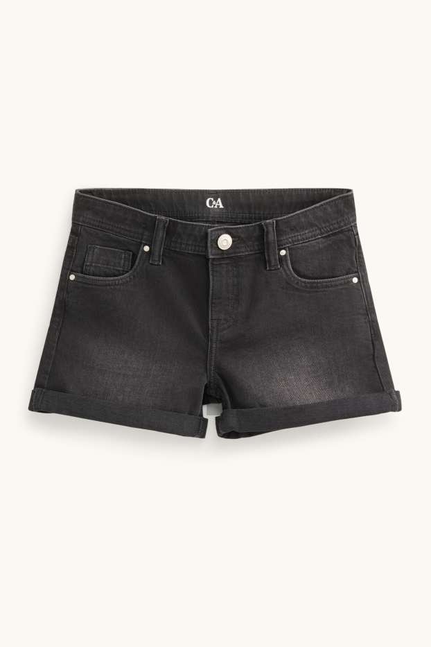 Enfants filles - Short en jean - noir