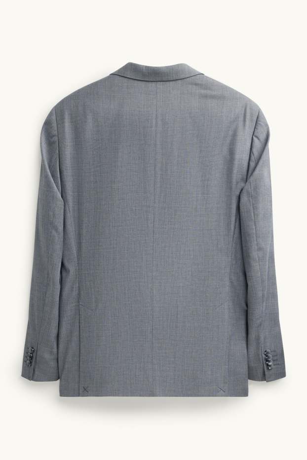 Hommes - Veste de costume - regular fit - extensible - à carreaux - gris