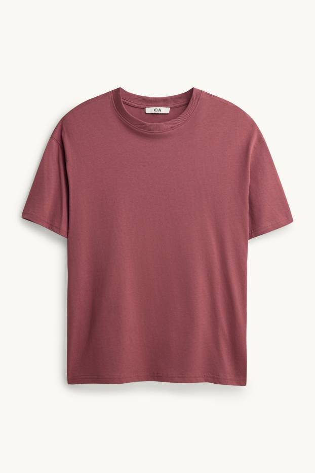 Women - T-shirt - relaxed fit - red
