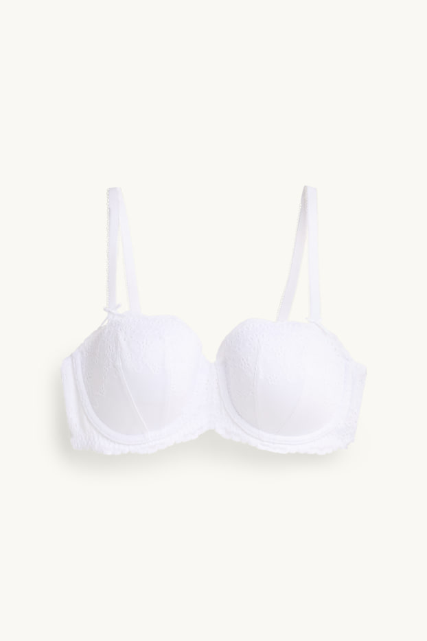 Women - Underwire bra - BALCONETTE - padded - white