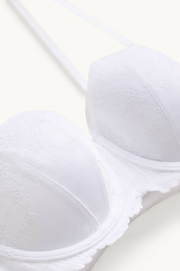 Women - Underwire bra - BALCONETTE - padded - white