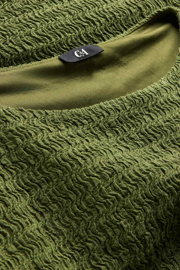 Dames - Bodycon jurk - met structuur - donkergroen