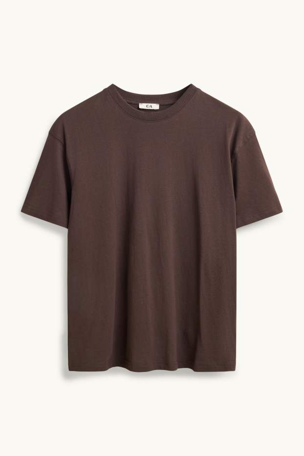 Dámské - Tričko - oversized - hnědá