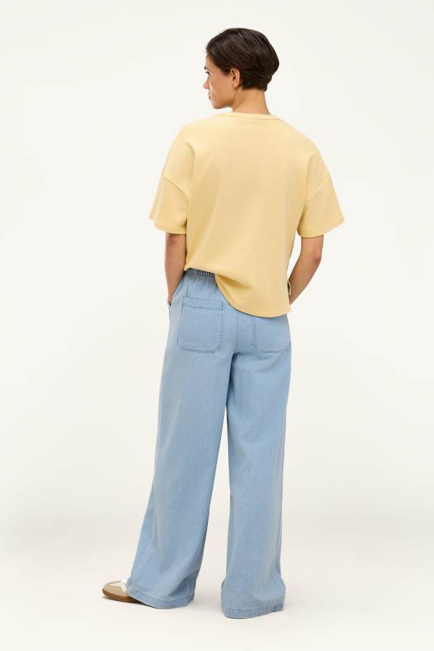 Donna - T-shirt - oversize - Topolino - giallo