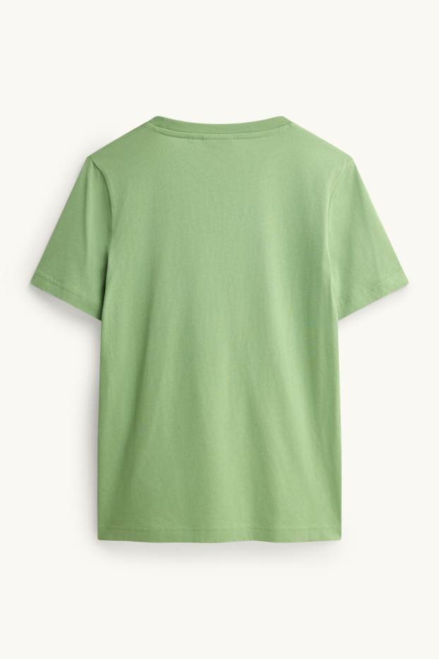 Damen - T-Shirt - Regular Fit - Snoopy - grün