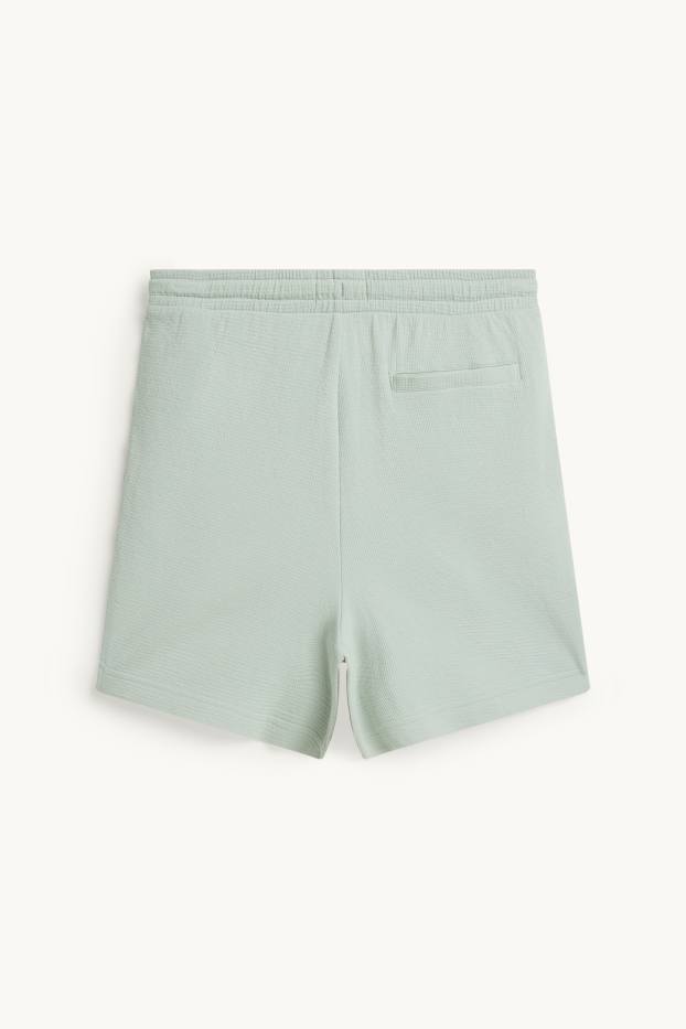 Herren - Sweatshorts - strukturiert - hellgrün