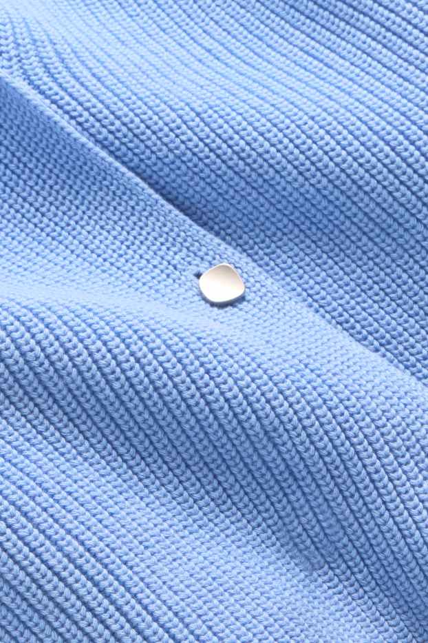 Damen - Strickweste - gerippt - blau