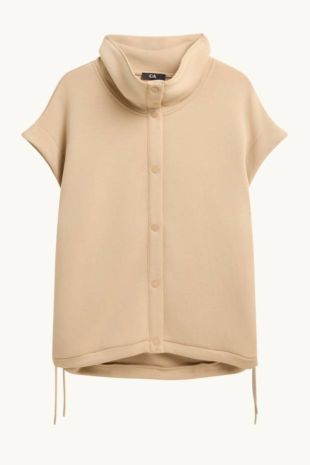 Damen - Sweatweste - beige