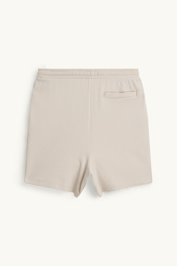 Herren - Sweatshorts - strukturiert - beige