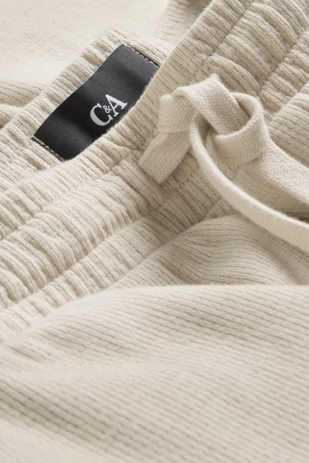 Herren - Sweatshorts - strukturiert - beige