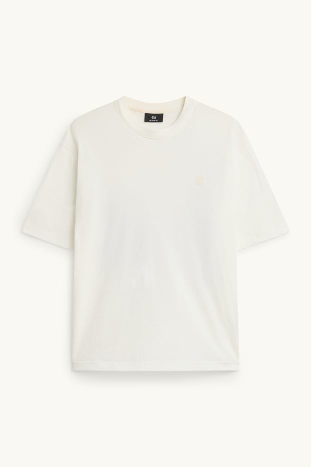 Hommes - T-shirt - relaxed fit - blanc