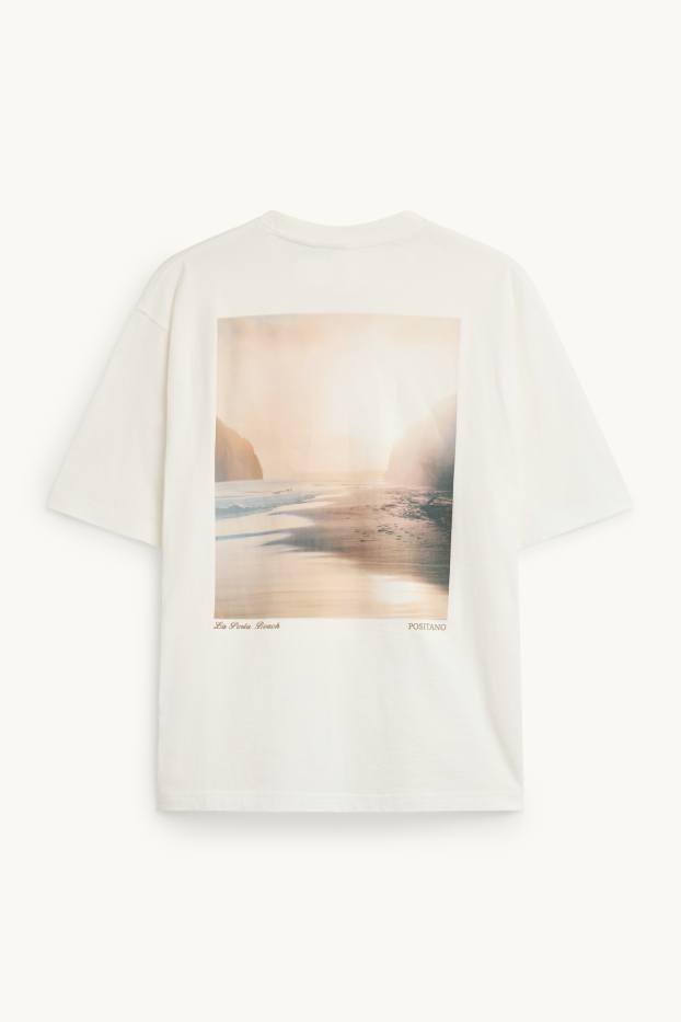 Hommes - T-shirt - relaxed fit - blanc