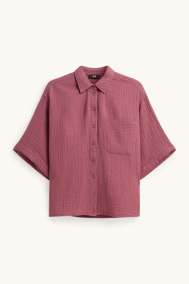 Dámské - Mušelínová halenka - červená