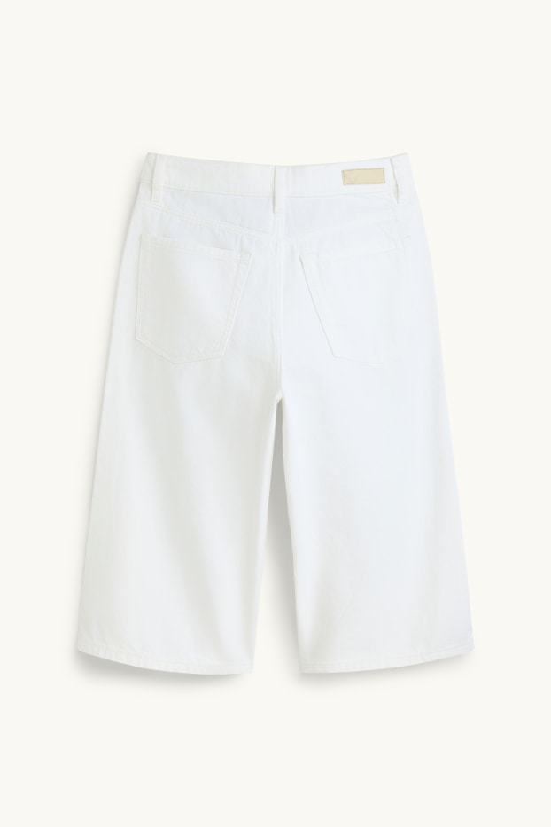 Damen - Jorts - High Waist - weiß