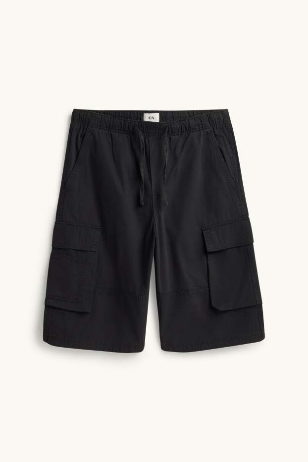 Hommes - Short cargo - noir