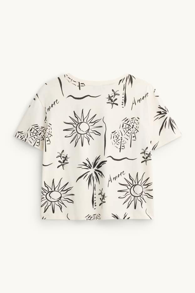 Donna - T-shirt - regular fit - bianco / nero