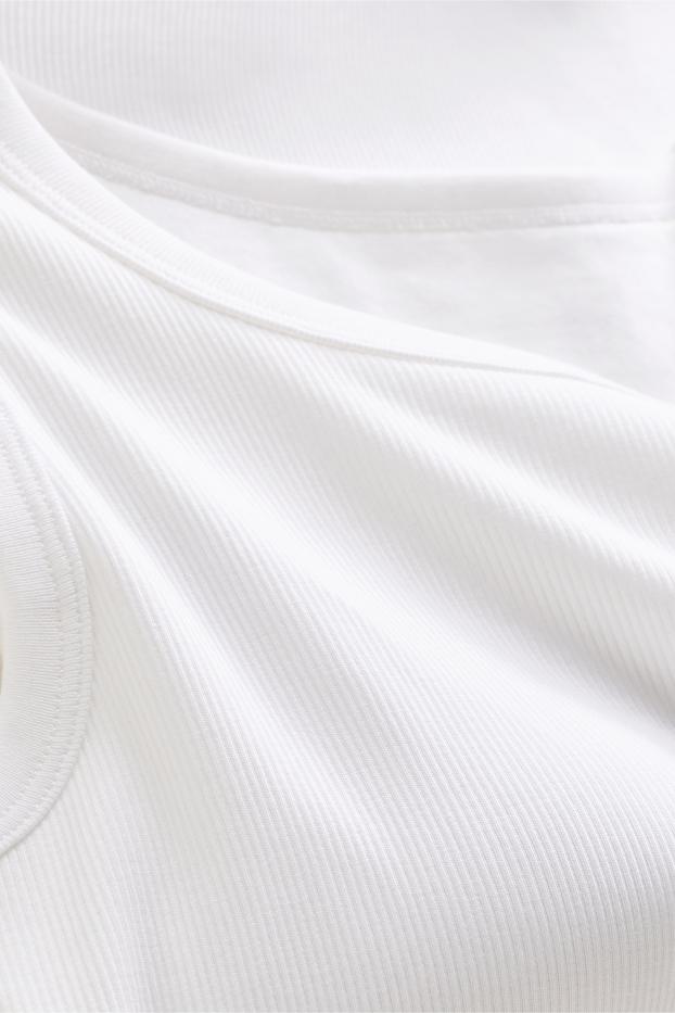 Damen - Top mit integriertem BH - weiß