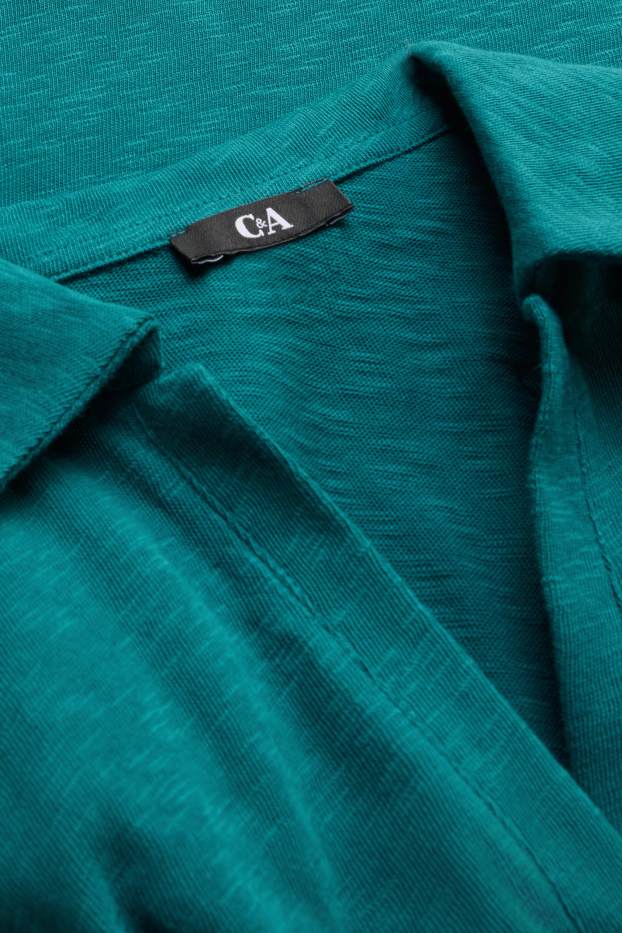 Dames - Poloshirt - regular fit - donkergroen