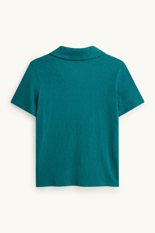 Dames - Poloshirt - regular fit - donkergroen