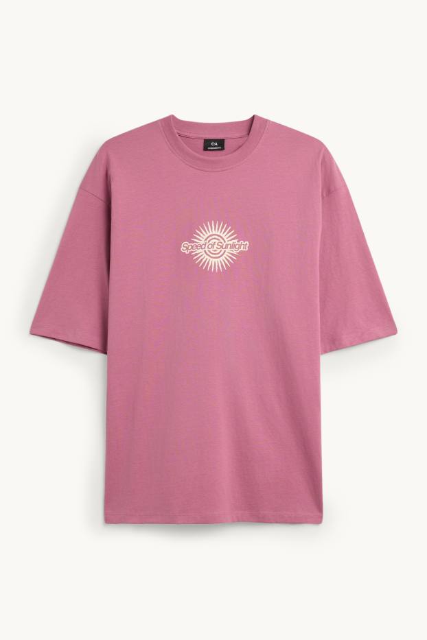 Hommes - T-shirt - Oversize - violet