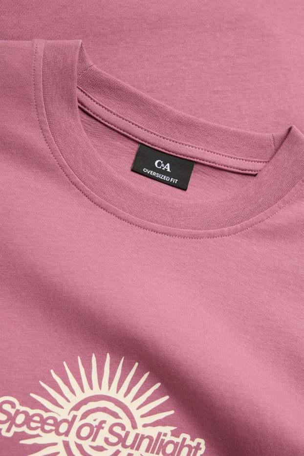 Hommes - T-shirt - Oversize - violet