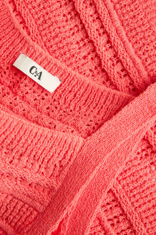 Damen - Top - strukturiert - coral