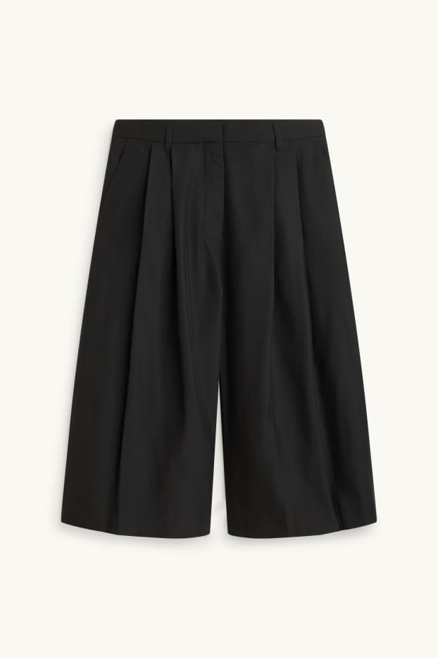 Dames - Bermuda - high waist - zwart