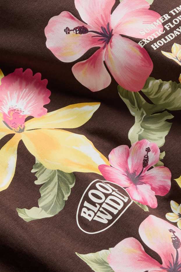 Damen - T-Shirt - Oversized - braun