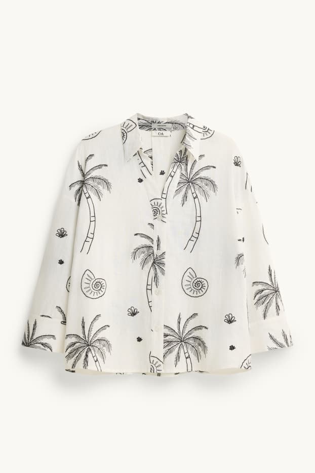 Dona - Brusa - amb motiu - blanc/negre