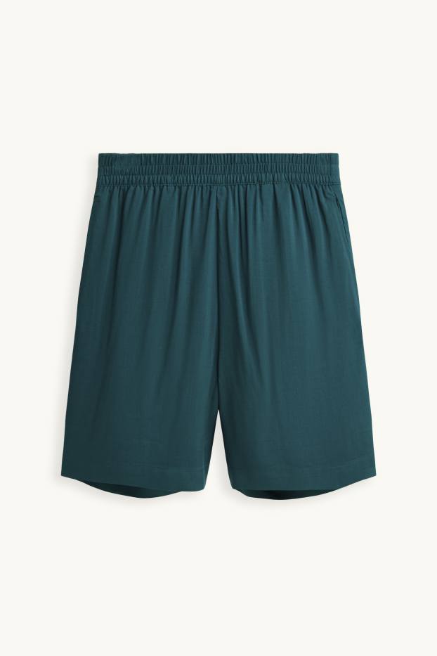 Women - Shorts - high waist - green