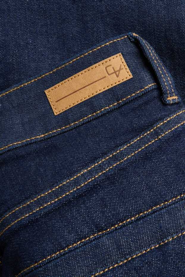 Donna - Jeans capri - vita media - slim fit - LYCRA® - jeans blu scuro