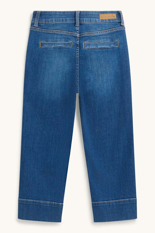 Women - Capri jeans - mid-rise waist - slim fit - LYCRA® - blue denim