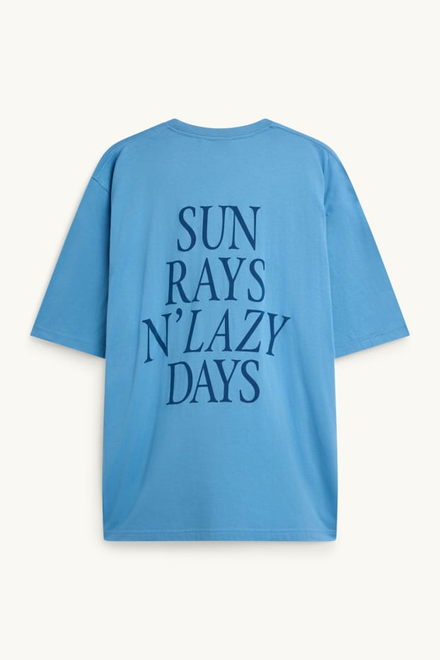 Hommes - T-shirt - relaxed fit - bleu