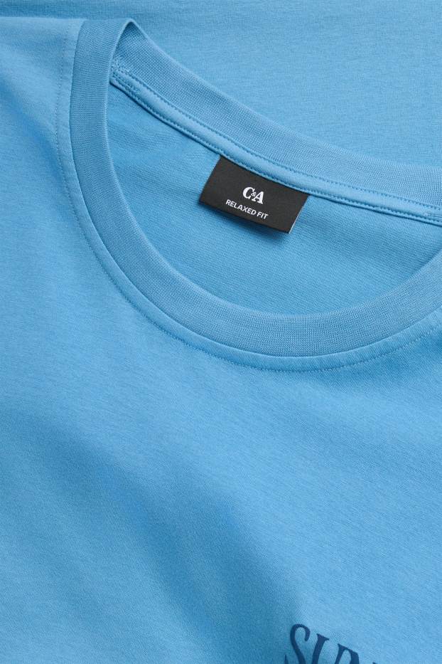 Hommes - T-shirt - relaxed fit - bleu