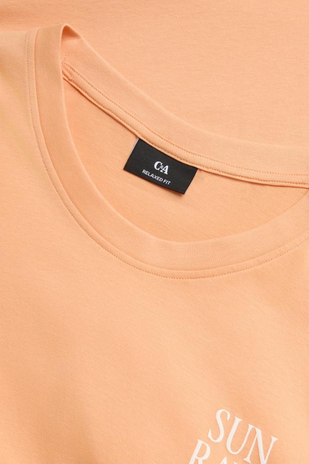 Heren - T-shirt - relaxed fit - oranje
