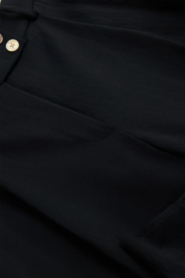 Damen - Business-Hose - High Waist - Regular Fit - schwarz