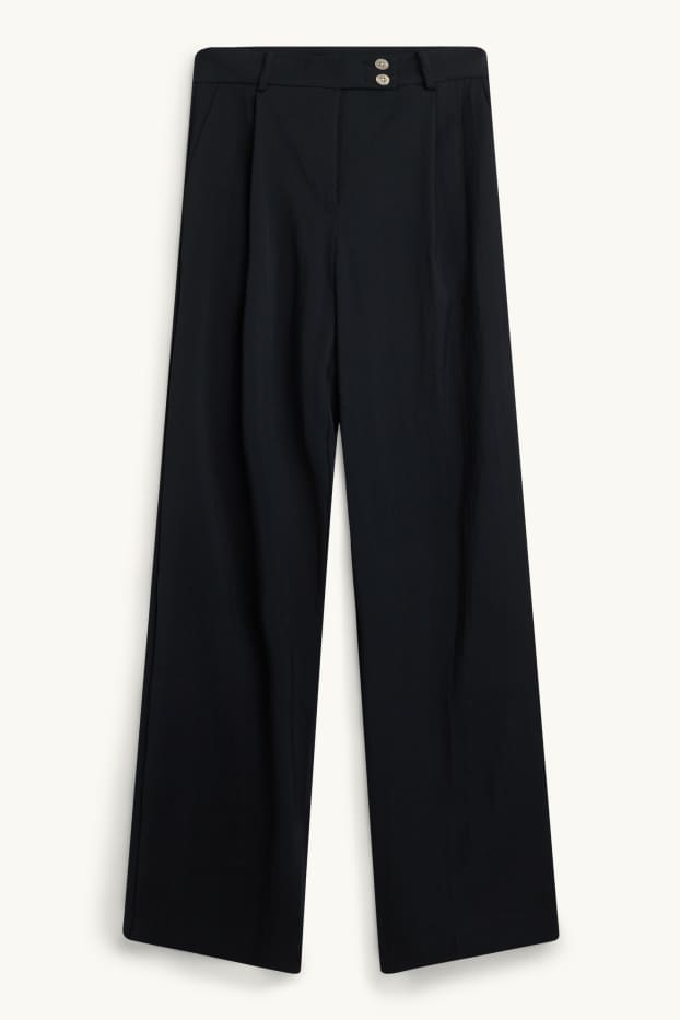 Damen - Business-Hose - High Waist - Regular Fit - schwarz