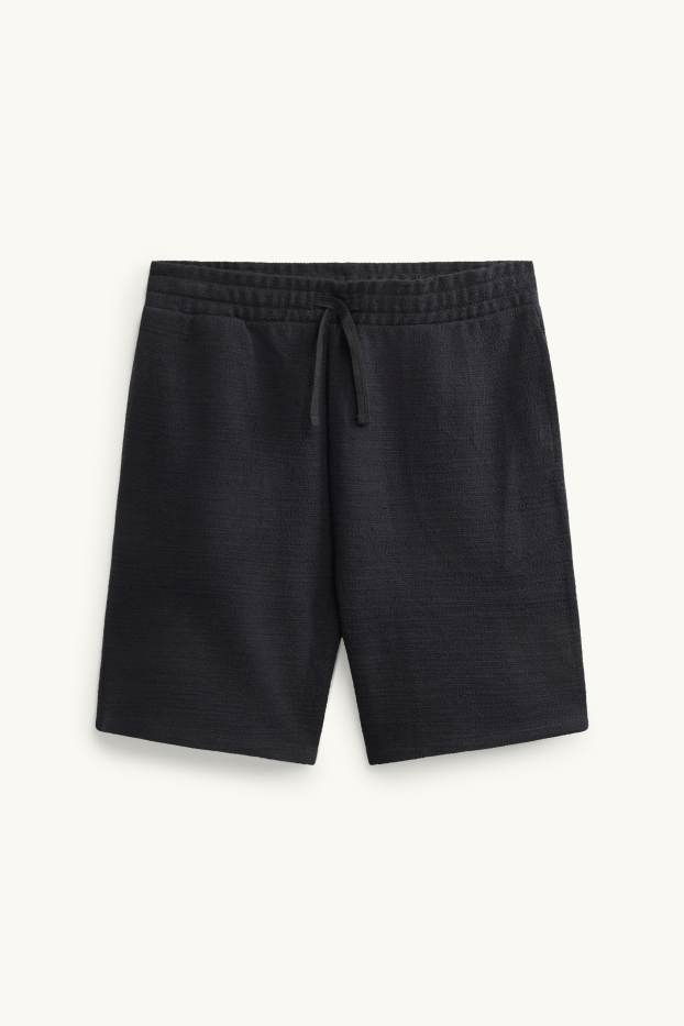Heren - Short - met structuur - zwart