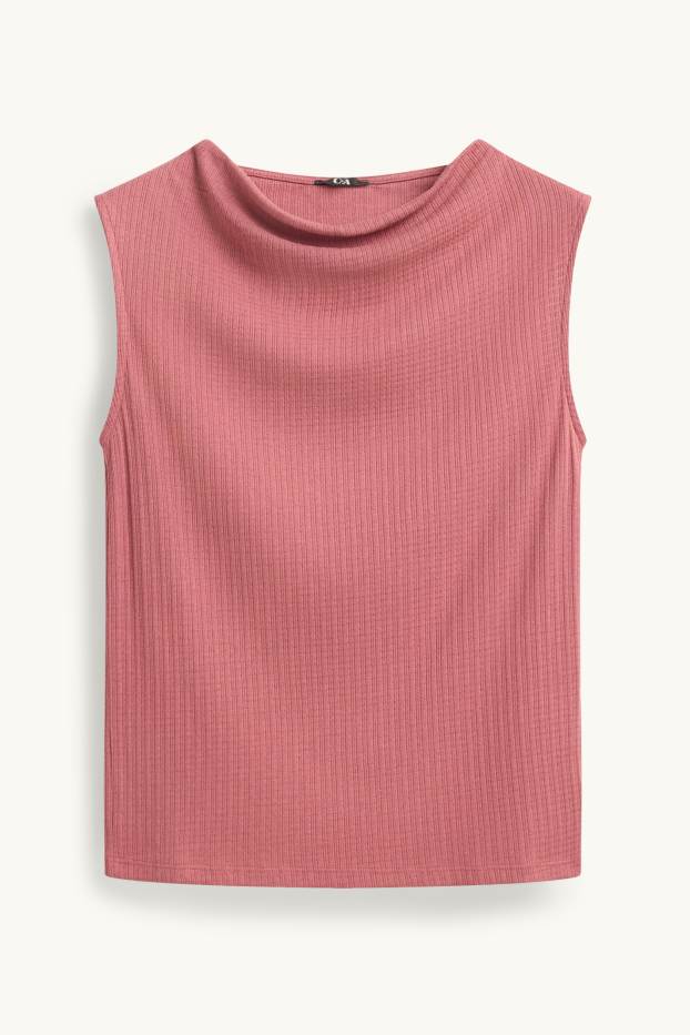 Dames - Top - met structuur - rood