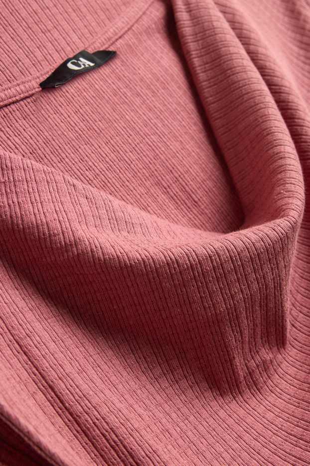 Dames - Top - met structuur - rood