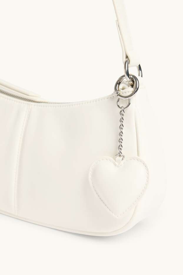 Women - Shoulder bag - faux leather - white