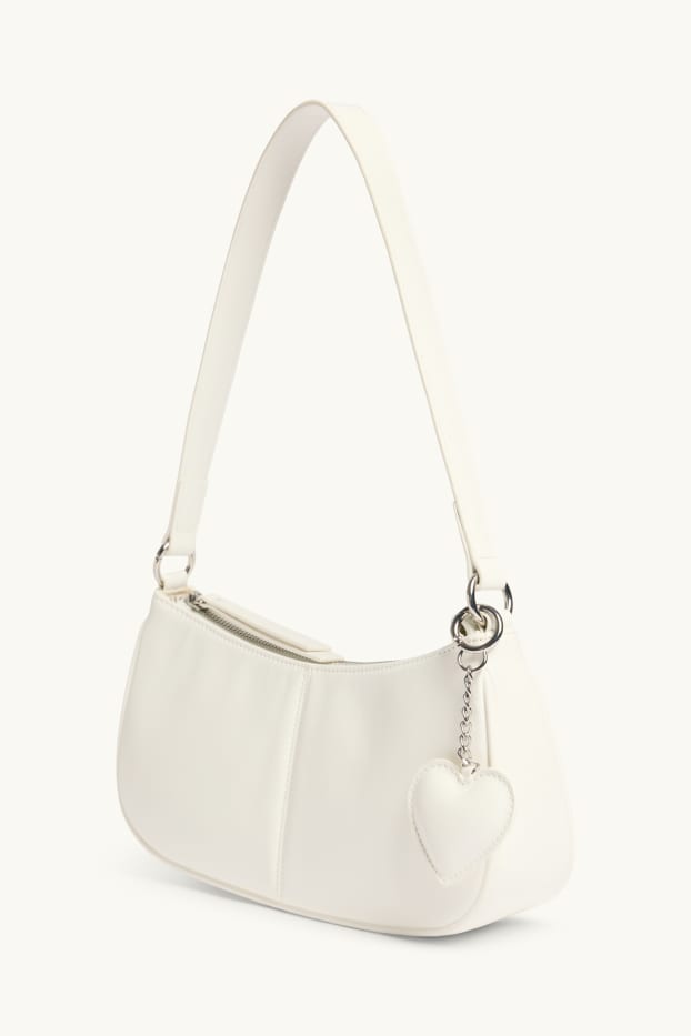Women - Shoulder bag - faux leather - white